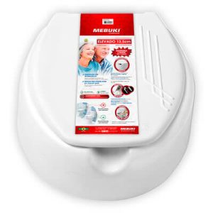 ASSENTO SANITÁRIO OVAL ELEVADO 13,5CM COM TAMPA