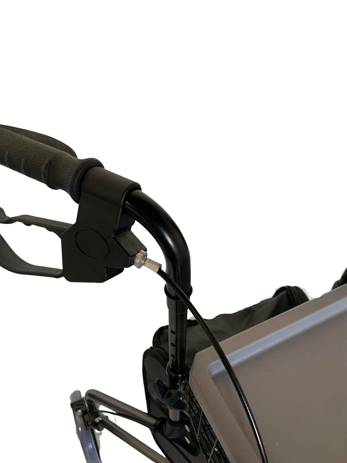 Andador Em Aluminio De 03 Rodas Prata Com Cesto - Imagem 8