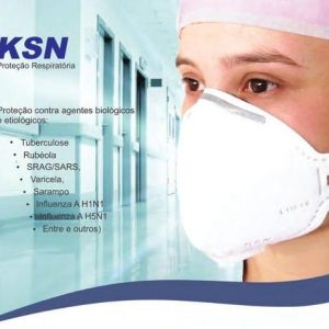 Máscara Hospitalar PFF2 N95 Branca - KSN