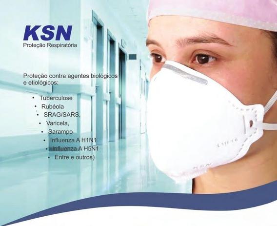 Máscara Hospitalar PFF2 N95 Branca - KSN