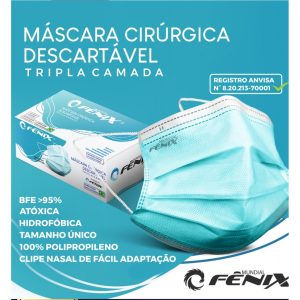 Máscara Descartável Tripla Camada Premium