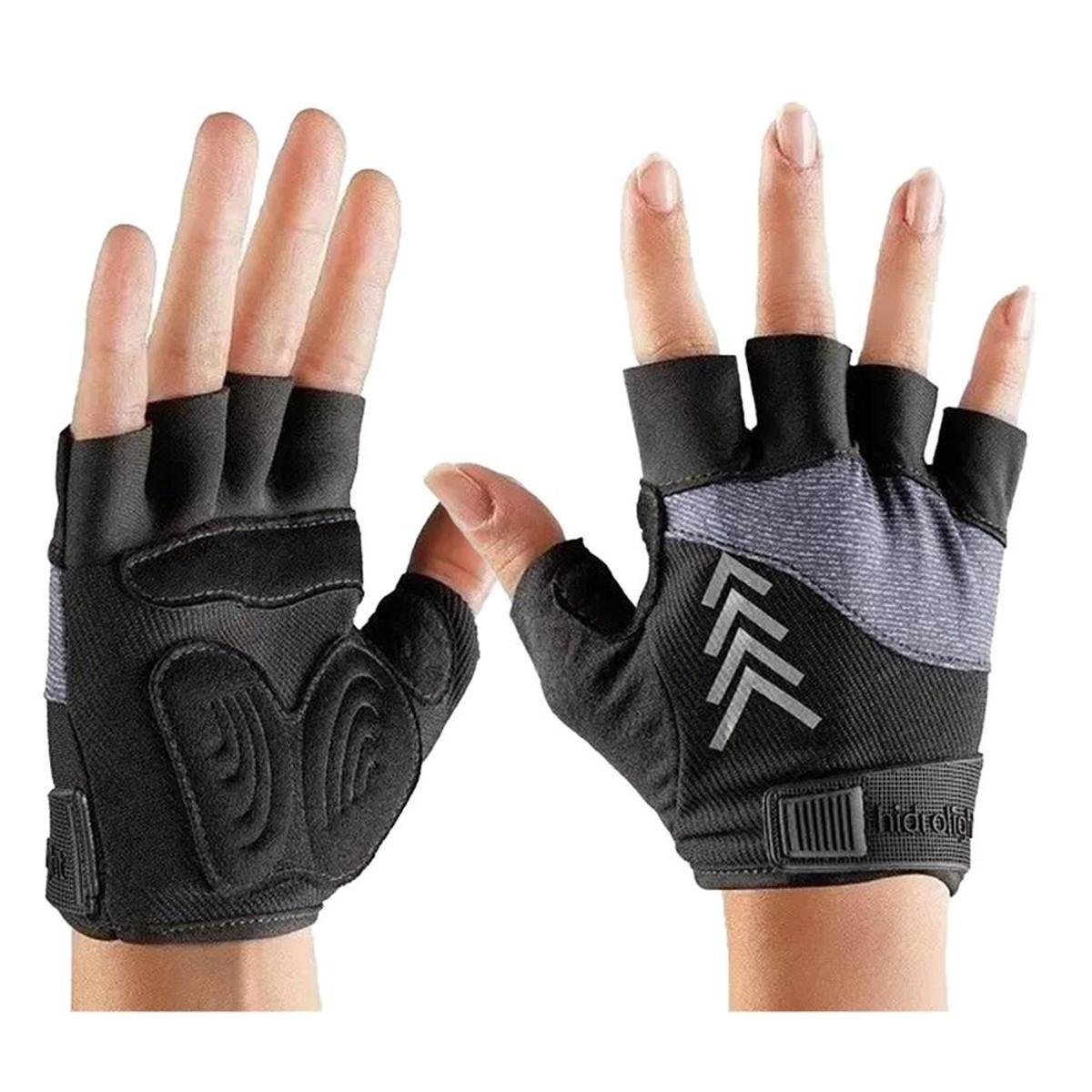 Luva Ciclismo Balance Preto E Cinza Par Hidrolight H95