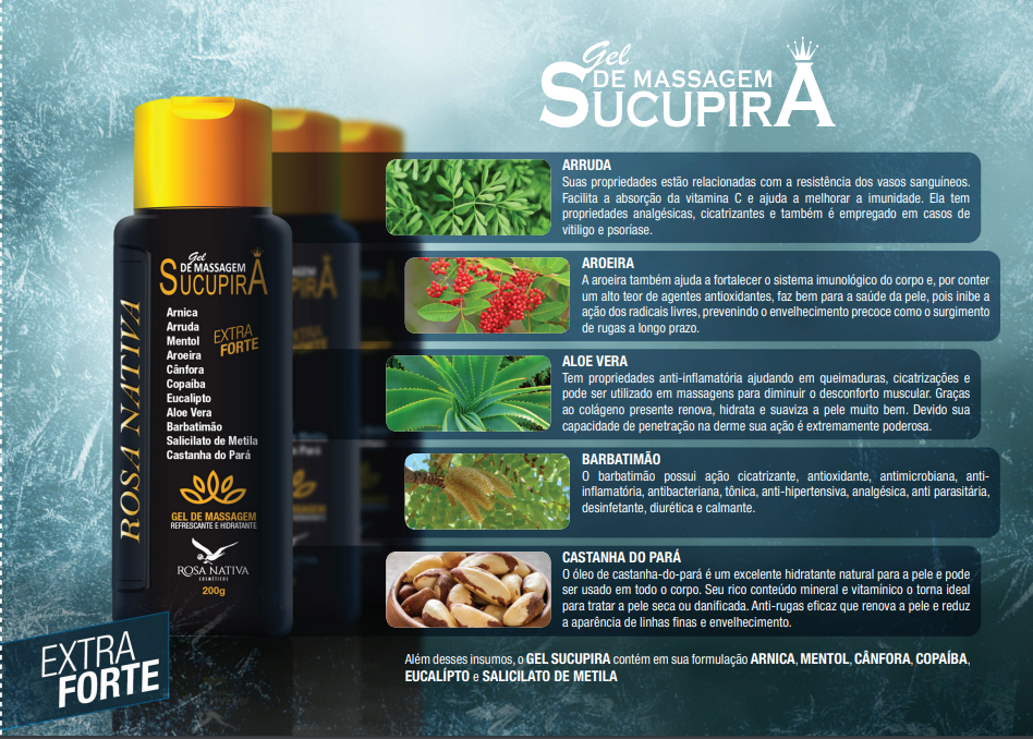 GEL MASSAGEM SUCUPIRA EXTRA FORTE
