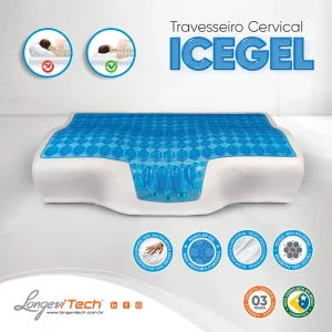 Travesseiro Cervical Ice Gel Longevitech