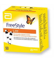 Tiras de Teste de Glicose no sangue FreeStyle Lite