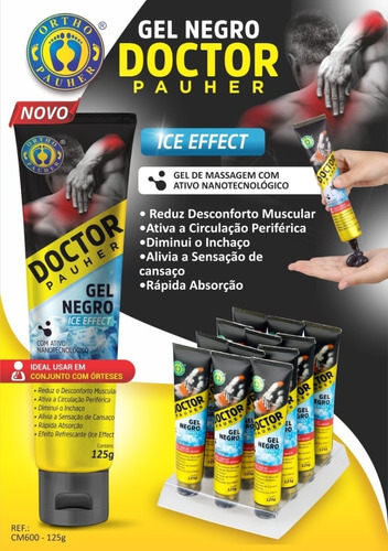 Gel Negro Massageador Muscular Doctor Pauher Ortho Pauher