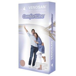 MEIA PANTURRILHA VENOSAN COMFORTLINE 20-30 AD CURTA PE ABERTO BEGE