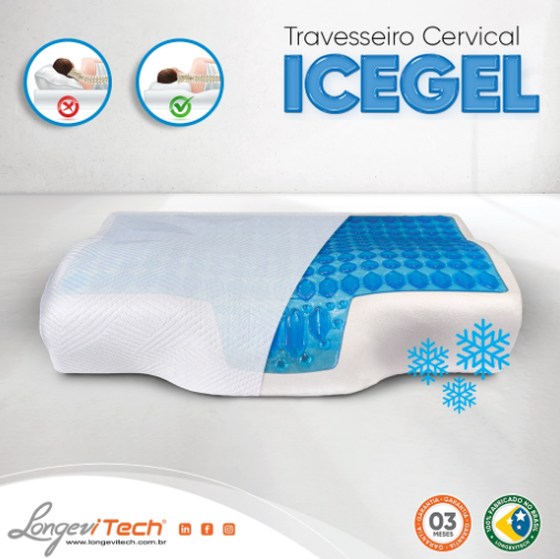 Travesseiro Cervical Ice Gel - Imagem 3