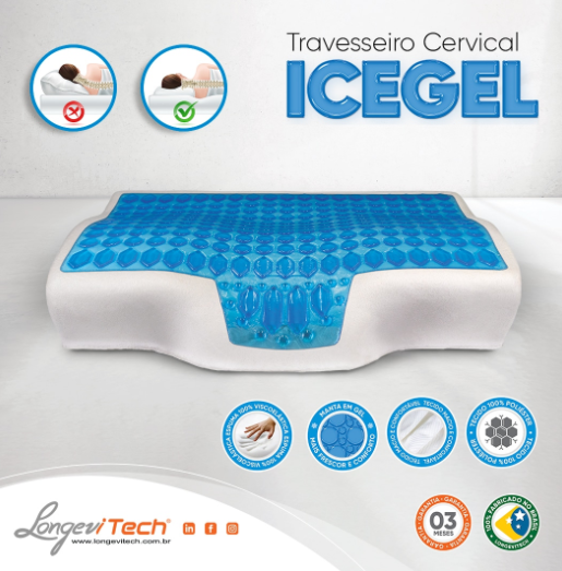 Travesseiro Cervical Ice Gel - Imagem 2