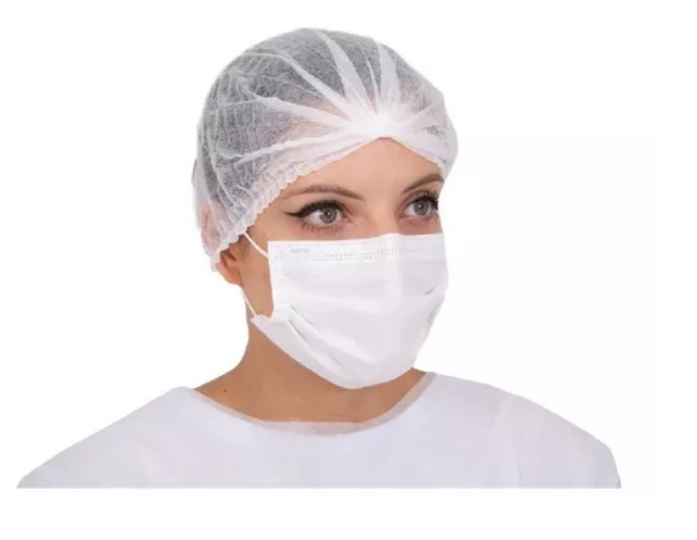 Touca Branca Descartavel Elastico
